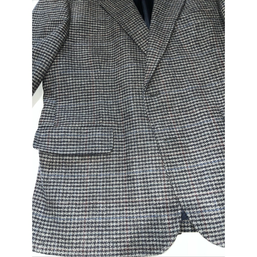 Pendleton Gray Blue 100% Wool Blazer Sport Coat Jacket Sz Tweed 48 R - Picture 8 of 8